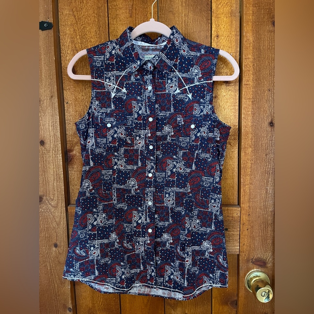 Panhandle Sleeveless Pearl Snap